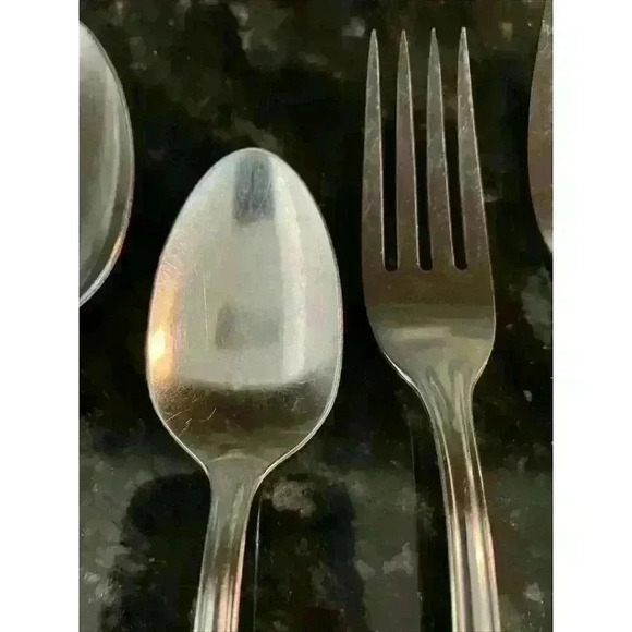 Simeon & George Oneida HOMESTEAD stainless serving‎ dinner fork Spoon Teaspoon - Picture 4 of 13
